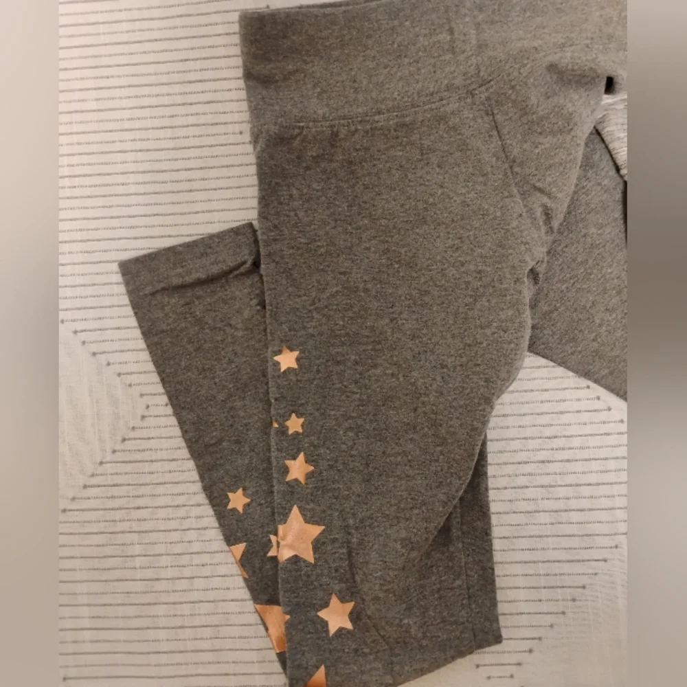 Justice Girls Gray and Dark Gray Kids Leggings Size 8 Set Of 2